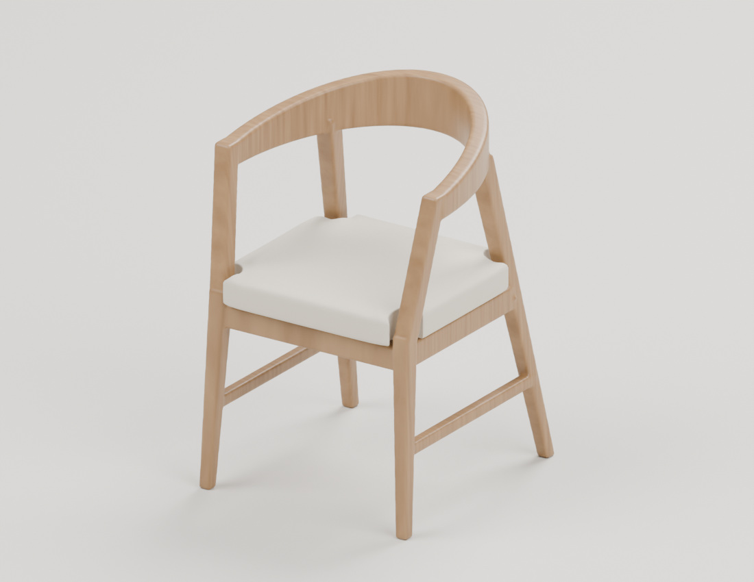 Blender: editable timber frame and fitted upholstery.